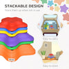 6PCs Larger Size Balance Stepping Stones for Kids with Non-slip Bottom, Stackable Obstacle Course Outdoor Indoor,  Play River Rocks with Starfish Style