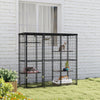 Weld Wire Catio Outdoor Indoor with Waterproof Cover, 4 Jumping Platforms, Hammock, 69