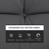4-Piece Back and Seat Cushion Pillows Replacement and Pillows, Patio Chair Cushions Set with Ties, Grey