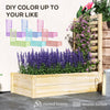 Wood Planter Box with Trellis for Climbing Plants, Raised Garden Bed for Outdoor Flowers Herbs, 91