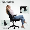 Ergonomic Office Chair, Swivel Desk Chair with Lumbar Support and Adjustable Height, Flip-up Armrests, Wheels, Black