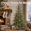 6ft Prelit Sparse Christmas Tree with Downswept Hinges Warm White LED Lights, Green