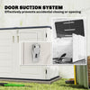 35 Cu.Ft Outdoor Storage Cabinet, Waterproof HDPE Outdoor Storage Shed with Lockable Doors and Openable Top