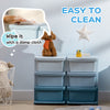 Qaba 3 Tier Kids Toy Organizer and Storage Bins with 6 Plastic Drawers, Blue