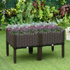 2-piece Raised Garden Bed PP Raised Flower Bed Plant Stand Stackable Vegetable Herb Grow Box