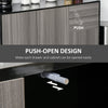 Kitchen Sideboard Storage Cabinet, Modern Coffee Bar with Push-Open Design and 2 Drawers for Living Room, Black