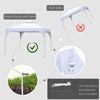10'x10' Pop Up Canopy, Easy Set Up Party Tent with 2 Tier Vented Roof and Carrying Bag for Outdoor, Garden, Camping, White