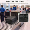 24-Inch Expandable Luggage, Hardshell Suitcase with Spinner Wheels, Top Handle, Side Handle, TSA Lock, Black