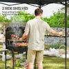 5 x 8.5 ft Pop Up Grill Gazebo with 2 Shelves, UPF 50+ Outdoor Instant Canopy Portable Shelter with Carry Bag, Dark Grey