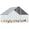 9.8' x 6.6' x 6.6' Chicken Coop Cage, Outdoor Chicken Run w/Cover & Lockable Door