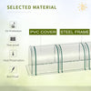 13' x 3' x 2.5' Portable Mini Tunnel Greenhouse with 4 Zipped Doors, Easy Assembly, Clear