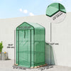 Mini Greenhouse with Screen Roof, Portable Small Greenhouse with Roll-Up Zipper Door, 27.6