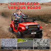 Qaba 12V Ride on Truck, Electric Car for Kids with Remote Control, Suspension, 3 Speeds, USB Music Headlights, Red