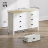 Chest of Drawers with Anti-Tipping, Simple Setup, Easy Clean, Quiet Slides, Modern 3 Drawer Dresser, White