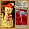 3-Piece Light Up Christmas Snowman Family Set of 3 Lighted Snowman Christmas Decoration for Indoor Outdoor