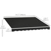 12'x10' Electric Retractable Awning, UV Protection Sun Shade Shelter w/ Remote Controller for Deck Balcony Yard