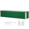 6' x 1.5' x 1.3' Galvanized Raised Garden Bed, Elevated Large Metal Planter Box w/ Install Gloves for Backyard, Patio to Grow Vegetables, Herbs, and Flowers, Green