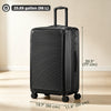 28-Inch Expandable Luggage, Hardshell Suitcase with Spinner Wheels, Top Handle, Side Handle, TSA Lock, Black