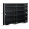 5-Tier Display Cabinet, Shot Glass Display Case, Glass Curio Cabinet with 2 Glass Doors and 4 Adjustable Shelves, Black
