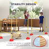 Dog Agility Training Equipment, 4 PCS Obstacle Course with Height Adjustable Jump Hurdle and Bag, Yellow