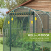 Galvanized Steel Crop Cage, Plant Protection Tent with Zippered Door, 4' x 8', Green