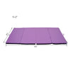 Soozier Tumbling Mats 4ftx10ftx2inch PU Leather Gymnastics Gym Mat Arts Folding Yoga Exercise Mat Pad 4 Panel Purple