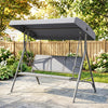 3 Seater Porch Swing Convertible Swing Chair Bed Cushioned