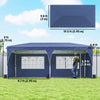 10 x 20 ft Pop Up Canopy Tent with Reflective Strips, UPF 50+ Easy up Instant Canopy with 6 Sandbags