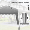 8' x 8' Pop Up Canopy, Outdoor Foldable Tent, Portable Canopy Tent with Carrying Bag for Camping, Party, Picnic, Grey