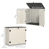 185 Gallon Outdoor Storage Cabinet with Openable Top and Lockable Doors for Lawnmower, Trash Can, Patio Accessories