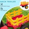 12V Kids Ride on Tractor with Trailer, Remote Control, Music Start up Sound and Horn, USB, LED Lights