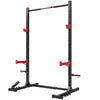 Soozier Power Cage Squat Rack, 1100 lb Capacity Power Rack with Pull-Up Bar, Adjustable Width, Adjustable J-Hooks, Safety Arms