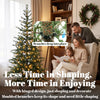 6ft Prelit Sparse Christmas Tree with Downswept Hinges Warm White LED Lights, Green