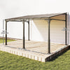 13' x 10' Lean to Gazebo, Hardtop Wall Mounted Outdoor Pergola with Polycarbonate Roof and Metal-Aluminium Frame