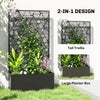 Metal Planter Box with Trellis, 44.5