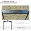 8' x 5' Hardtop Grill Gazebo Aluminium BBQ Canopy Gazebo Outdoor Canopy with Side Shelves