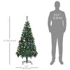 6ft Green Christmas Tree Artificial Xmas Holidays Party with Decoration Ornament, Green