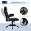 Executive Chair PU Leather Recliner Office Chair, with Swivel Wheels, Arm, Adjustable Height, High Back, Black