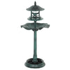 3-in-1 Garden Bird Bath Bowl Pedastal with Bird Feeder, Large Water Basin, & Underneath Flower Planter, Gold