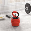 Soozier 44lbs 4-in-1 Adjustable Weight Dumbbell Set, Barbell, Kettlebell, Push Up Stand, Red