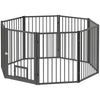 8 Panels Dog Playpen, Foldable Portable Pet Playpen with Door, for Small & Medium Dogs, 30