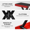 1100lbs Motorcycle Jack, Height Adjustable Motorcycle Scissor Lift Jack with Anti-Slip Wide Deck for Home Garage, Red