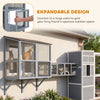 Catio Outdoor Cat Enclosure Wall-Mounted 2-Level Outdoor Cat House with Waterproof Roof 51.2