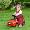 Kids Ride On Push Car, Foot-to-Floor Walking Sliding Toy Car for Toddler with Under Seat Storage, Music, Headlights Red