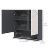 Medicine Cabinet, Wall Mounted Bathroom Mirror Cabinet with Mirrored Door, Adjustable Shelf and Soft Close Mechanism, Light Grey