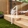 1-3 Step Handrails for Outdoor Steps, Porch Deck Railing, Metal Outdoor Stair Railing with Installation Kit, White