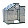 6.2' x 6.3' x 6.6' Clear Polycarbonate Greenhouse Large Walk-In Green House Garden Plants Grow Galvanized Base Aluminium Frame w/ Slide Door