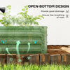 Galvanized Raised Garden Beds, Outdoor Planter Box, Set of 2, for Flowers, Herbs and Vegetables, Light Green