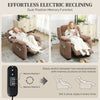 Massage Recliner Chair, Power Recliner with Quiet Brushless Motor, Remote, Pockets, 2 Memory Positions