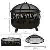 Outdoor Metal Fire Pit, 24